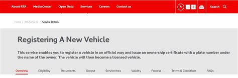 www.rta.ae vehicle registration.